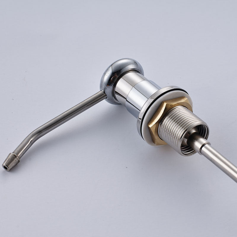 Silver Stainless Steel Liquid Soap Dispenser Sink Soap Box Bottle for Kitchen or Bathroom