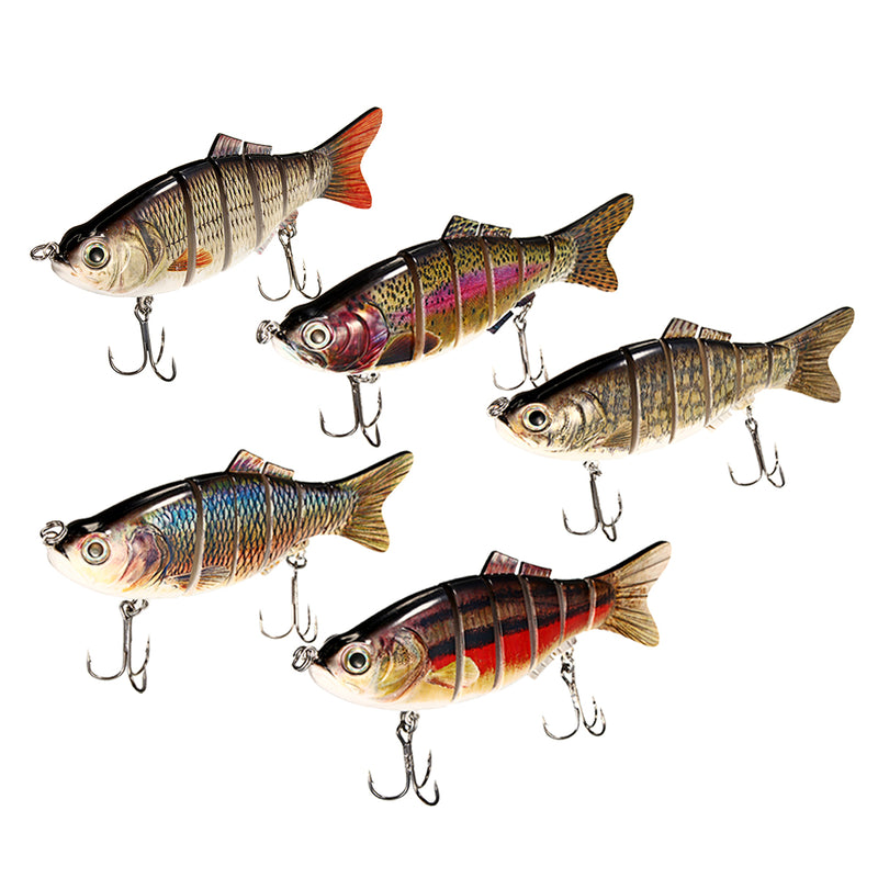 20cm 110g 6 Segments Fishing Lure 3D Eyes Swimbait Crankbait Isca Artificial Hard Bait Wobblers