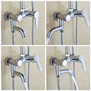 Modern Chrome Bathroom Filler Shower Bath Sink Hand Held Wall Mounted Mixer Tap Faucet