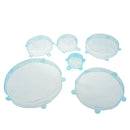 6Pcs Colourful Stretch Reusable Silicone Bowl Wraps Food Kitchen Storage Container Cover Seal Lids
