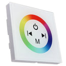 DC12-24V Black/White Glass Touch Panel Controller Dimmer Wall Switch Ring Full-Color Controller