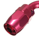 90 Degree Car Swivel Hose End For Braided Nylon Red Blue Aluminum