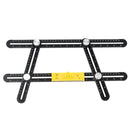 Drillpro Aluminum Multifunction Four Square Folding Ruler Woodworking Scriber Position Hole Opener