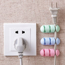 2Pcs Self-adhesive Data Cable Line Organizer Clip 3 Slot Silicone Wire Cable Holder Cable Management
