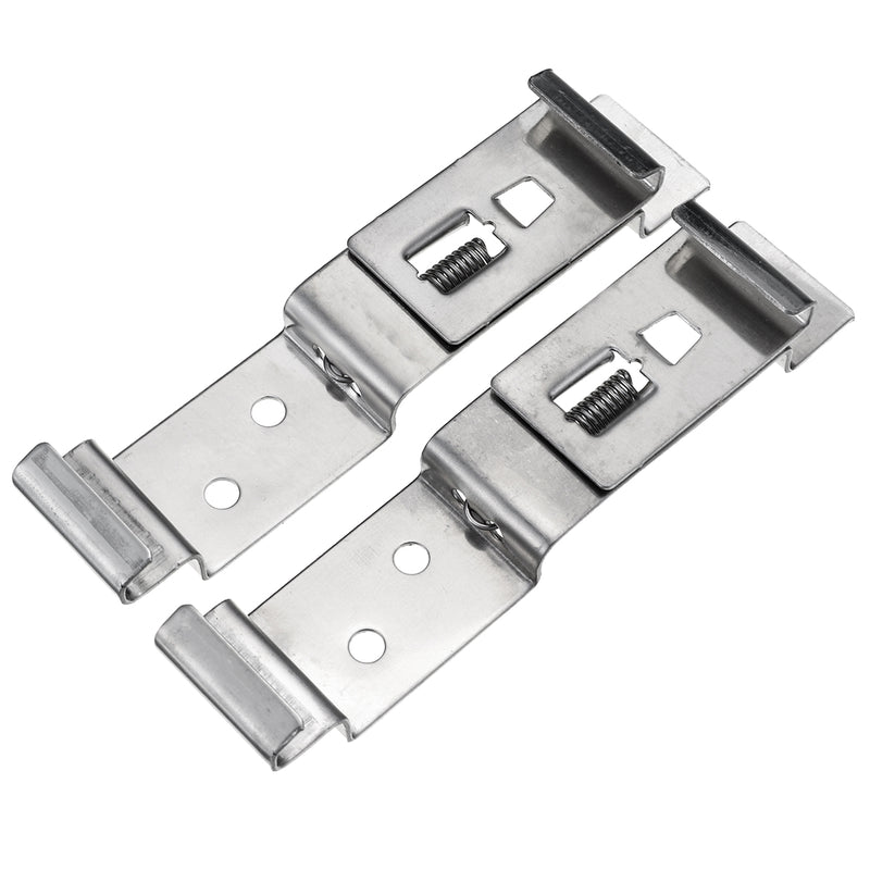 Stainless Steel Car License Plate Frame Holder Trailer Number Plate Clips Spring