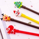 Creative Cartoon Christmas Series Gel Pen Students Writing Pen Black Ink Signing Pen Christmas Tree Santa Claus Stationery Supplies