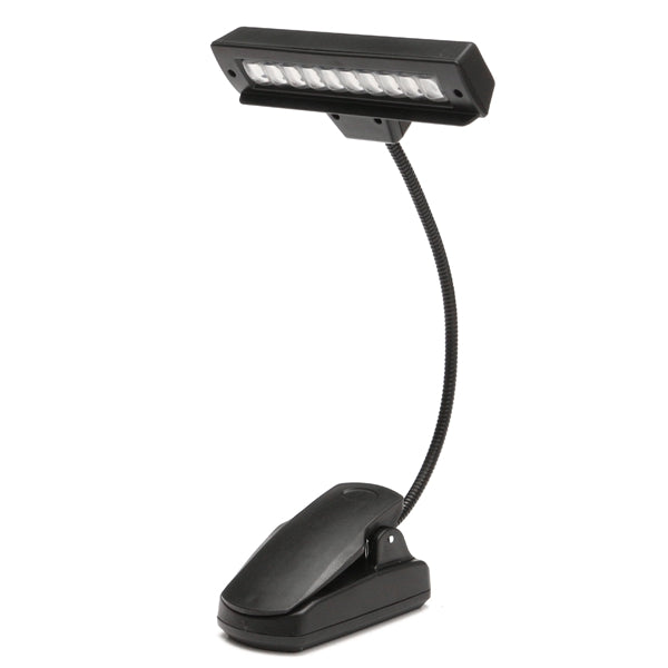Portable 10 LED Clip-on Orchestra Piano Music Stand Table Light Flexible Reading Lamp