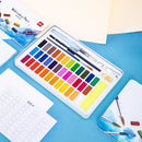 XIAOMI Ecosystem Deli 24/36 Colors Solid Watercolor Paint Set Metal Iron Box Hand Painted Watercolor Pigment Art Painting Tools Supplies 73876/73877