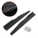 2 Pcs 74.5cm / 29.33" Universal Fit Plastic Black Car Side Skirt Rocker Splitters Winglet Wings