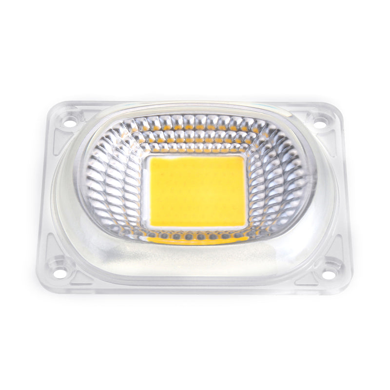 High Power 50W White / Warm White LED COB Light Chip with Lens for DIY Flood Spotlight AC220V