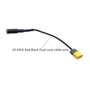RJXHOBBY 15cm XT60 Male Bullet Connector to Female DC 5.5mm X 2.1mm Rubber Power Cable
