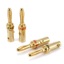4PCS Cable Connector Screws Free Soldering Banana Pure Copper HI-FI Terminal For Speaker