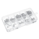 120PCS 1.5-10mm Black Manganese Steel E-shaped Circlip Snap Ring Plier Opening Ring