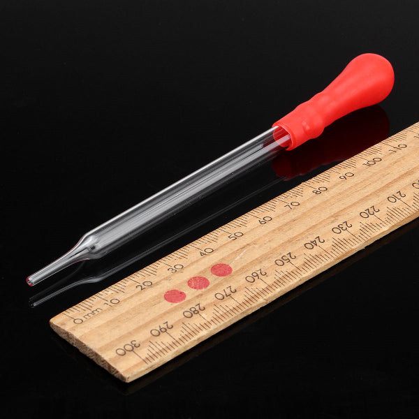 12Pcs 10mL Glass Laboratory Dropper Red Rubber Head Pipette Pipet Liquid Dispensing