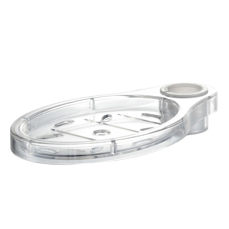 Shower Rail Soap Dishes ABS Plastic Transparent Soap Box Holder Pallet Bath Shower Rod Soap Rack