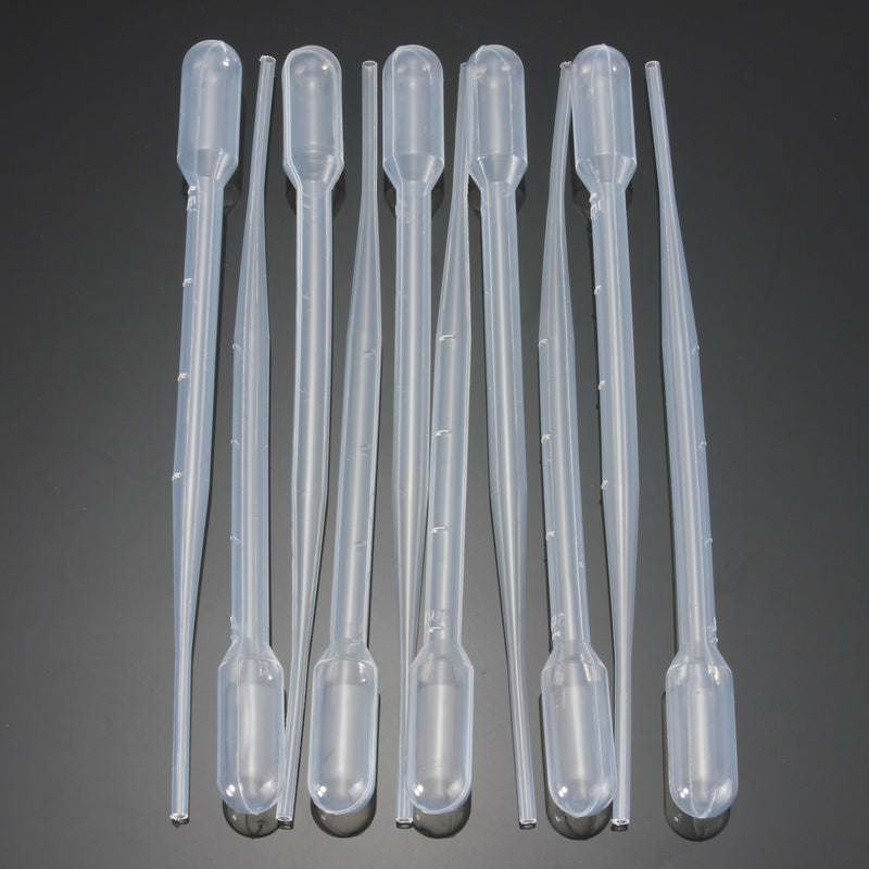 10Pcs 2ml Clear Plastic Liquid Transfer Pipettes Disposable Pasteur Droppers