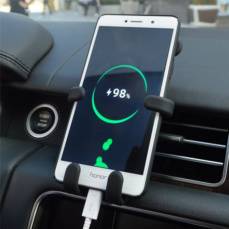 Carton Bear Silicone Flexible Car Air Vent Holder Phone Mount for iPhone X Samsung S8 Xiaomi 6 GPS