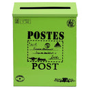 Antiqued Vintage Iron Sheet Mail Box Garden Wall-mounted Tin Box Letter Newspaper Post Box