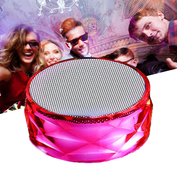 Mini bluetooth Speaker Night Light Crystal LED Portable Wireless USB Colorful Lamp