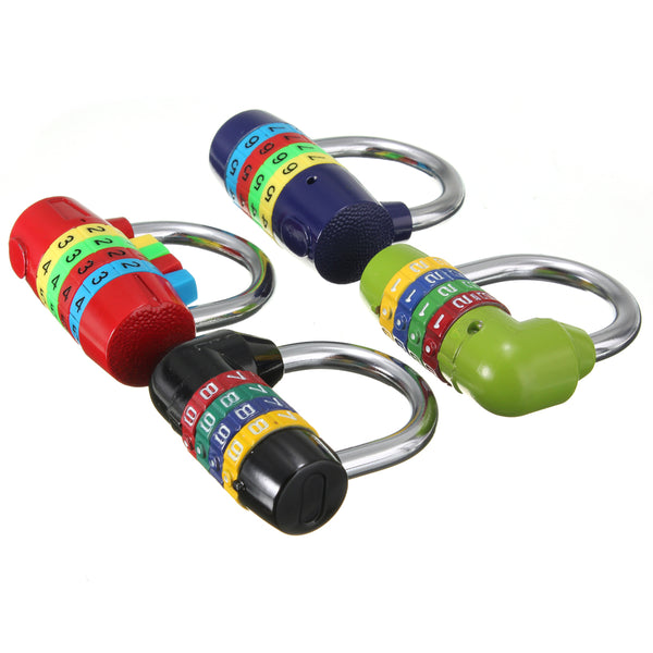 4 Digit Resettable Combination Padlock Travel Luggage Bag Diary Suitcase Code Security Lock