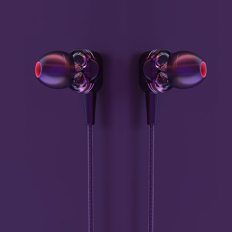 BlitzWolf BW-ES4 Dual Dynamic Drivers Graphene Earphone 3.5mm Wired Control In-ear Earbuds Magnetic Headphone with Mic