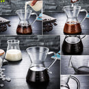 400ml Classic Glass Pour Over Hand Drip Coffee Maker Pot & Steel Filter Net Portable