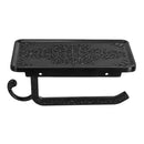 Bathroom Wall Mount Toilet Roll Paper Towel Holder Mobile Phone Storage Shelf