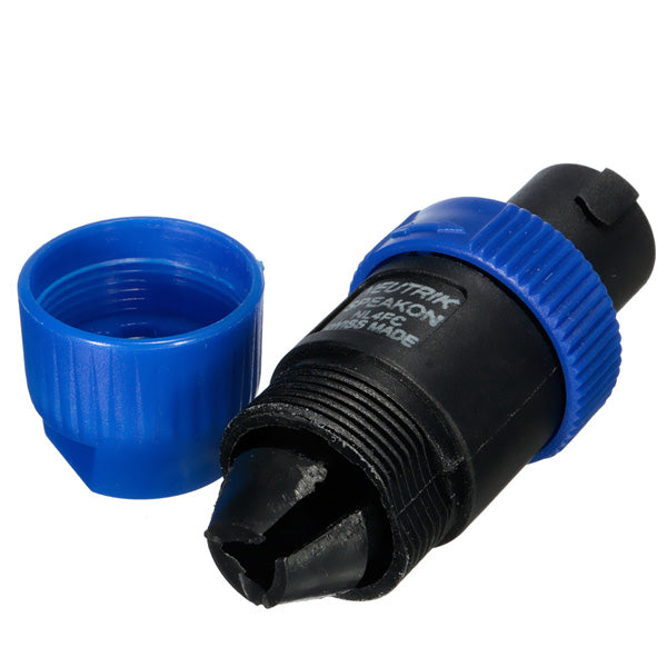 NL4FC 4 Pole Plug Male Speaker Audio Cable Connector Blue