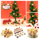24PCS Gold Glitter Balls Christmas Baubles XMAS Tree Hanging Ornament Decorations