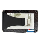Slim Carbon Fiber Credit Card Holder RFID Blocking Metal Wallet Money Clip Case