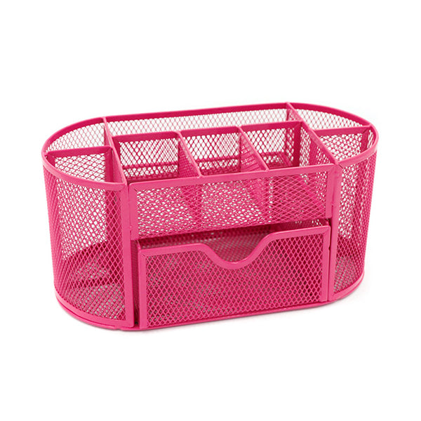 Honana HN-B26 Mesh Desk Organizer Oval Desktop Storage Box Pencil Stationary Holder