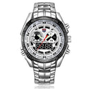 TVG 468 Men Luxury Steel Band Date Luminous Display Fashion Sport Dual Disaplay Digital Watch