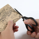 2pcs Titanium-plated Scissors Black Sharp Sets Non-slip Tools Kit