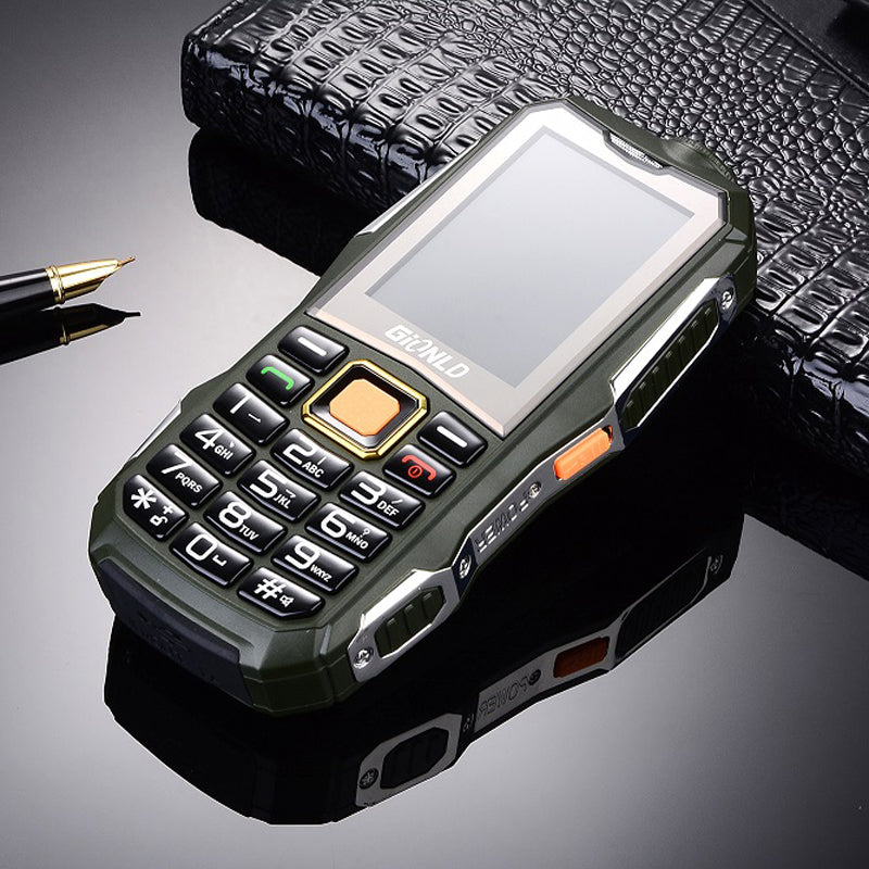 GIONLD 2019 2.4 inch 3000mAh Power Bank Magical Voice Military Antenna Analog TV FM Radio bluetooth Flashlight Dual SIM Card Feature Phone