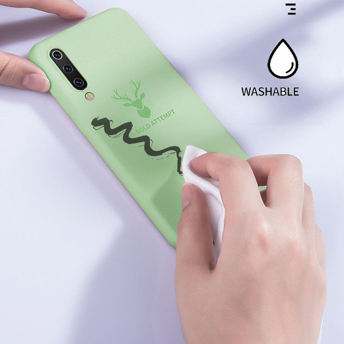 Bakeey Ultra Thin Liquid Silicone Deer Pattern Soft Protective Case For Xiaomi Mi9 Mi 9 / Xiaomi Mi9 Mi 9 Transparent Edition