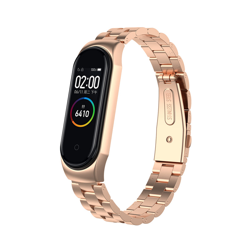 Bakeey Anti-lost Design Chain Bracelet Replacement Watch Band for Xiaomi Mi Band 4&3 Smart Watch