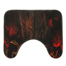 3Pcs Bathroom Non-Slip Carpet Floor Mat Pedestal Rug Lid Toilet Cover Bath Mat