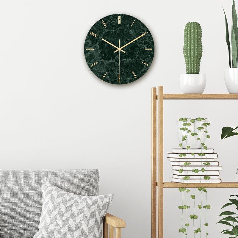 Loskii CC003 Creative Marble Pattern Wall Clock Mute Wall Clock Quartz Wall Clock For Home Office Decorations