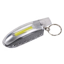 IPRee 2 in 1 Mini COB LED 3 Modes Keychain Whistle Light Camping Light Emergency Safety Lamp