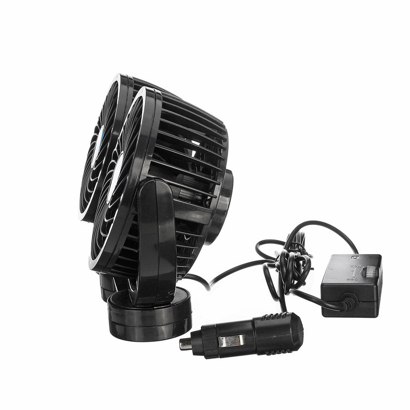 12V Adjustable 360 Degree Rotation Cooling Air Fans Travel Car Fan Low Noise Cooling Air Fan