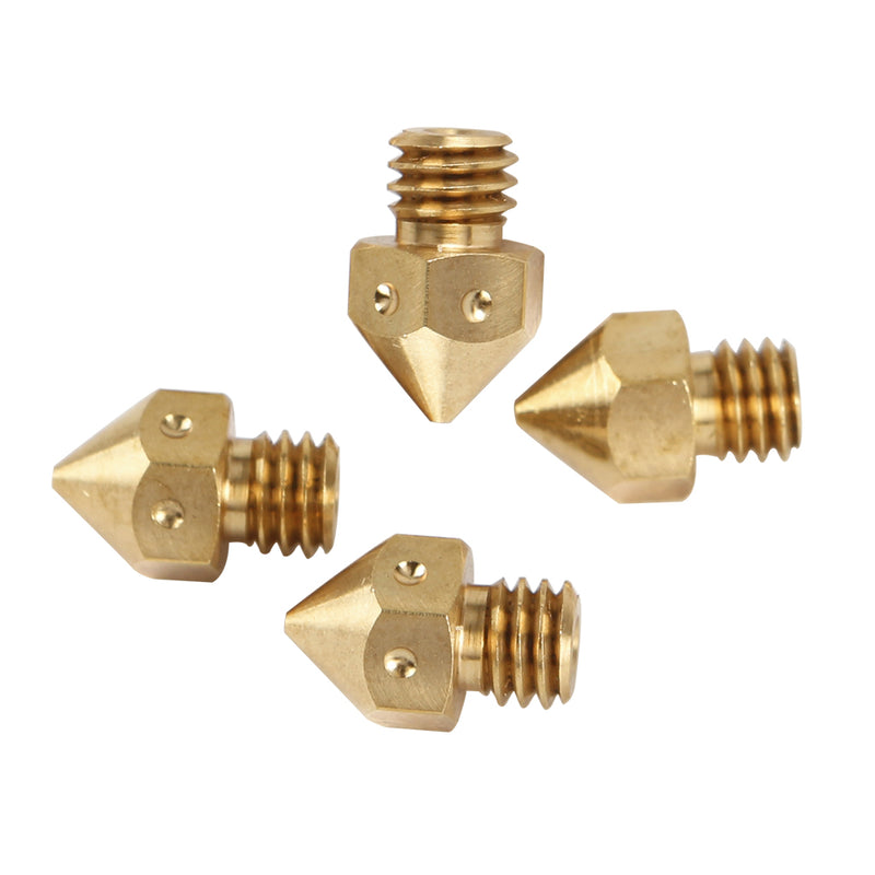 4PCS 0.3mm/0.4mm Copper Brass Extruder Nozzle For 1.75mm 3D Printer Filaments
