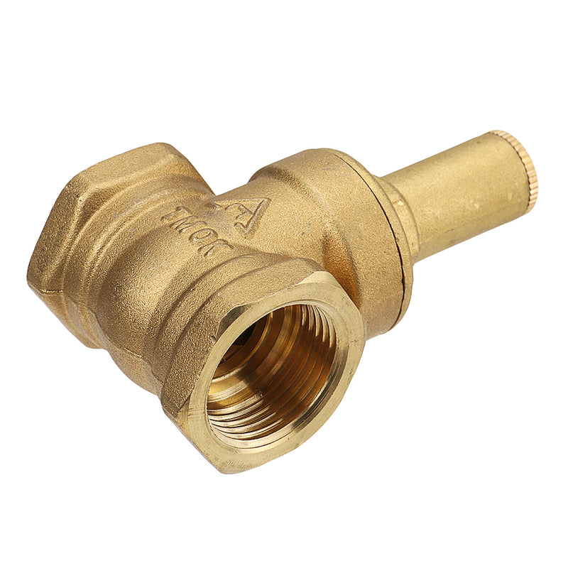 TMOK 1/2" 3/4" 1" Brass Gate Valve Female Anti-theft Key Lock Water Oil Gas Security Gate Valve