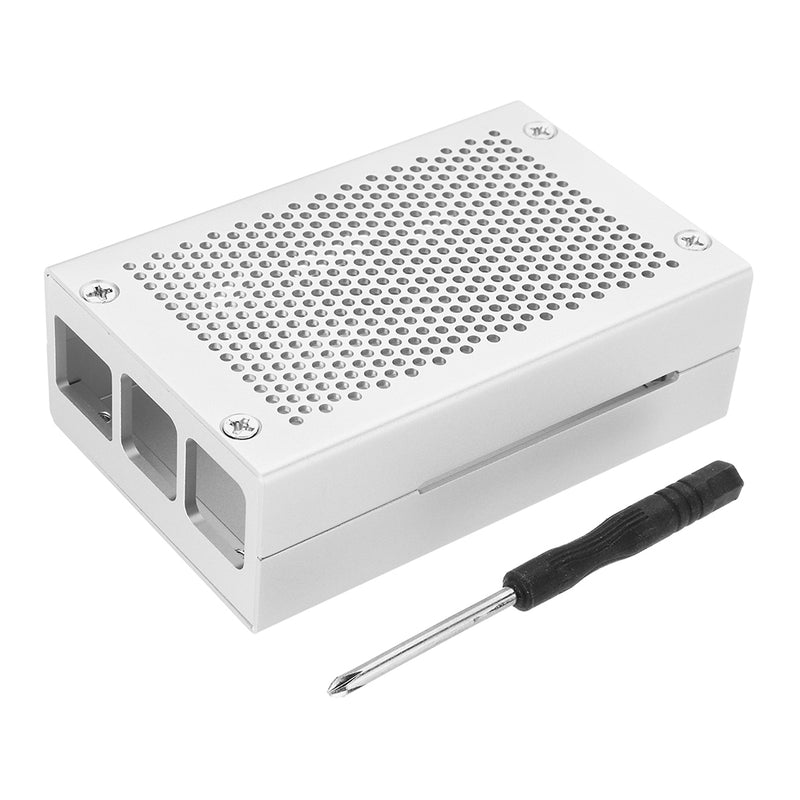 Silver/Black Aluminum Case Metal Enclosure With Screwdriver For Raspberry Pi 3 Model B+(plus)