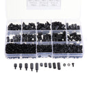 Suleve M3NH17 780Pcs M3 Nylon Screw Black Hex Screw Nut PCB Standoff Spacer Column Assortment Kit