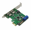 SSU N14S PCI - E to USB 3.0 Expansion Card with Front 19 / 20 Pin Interface for Desktop Computer