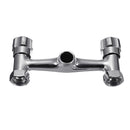 Chrome Basin Sink Mixer Tap Dual Handle Hot Cold Water Faucet Adjustable Swivel Spout Kitchen