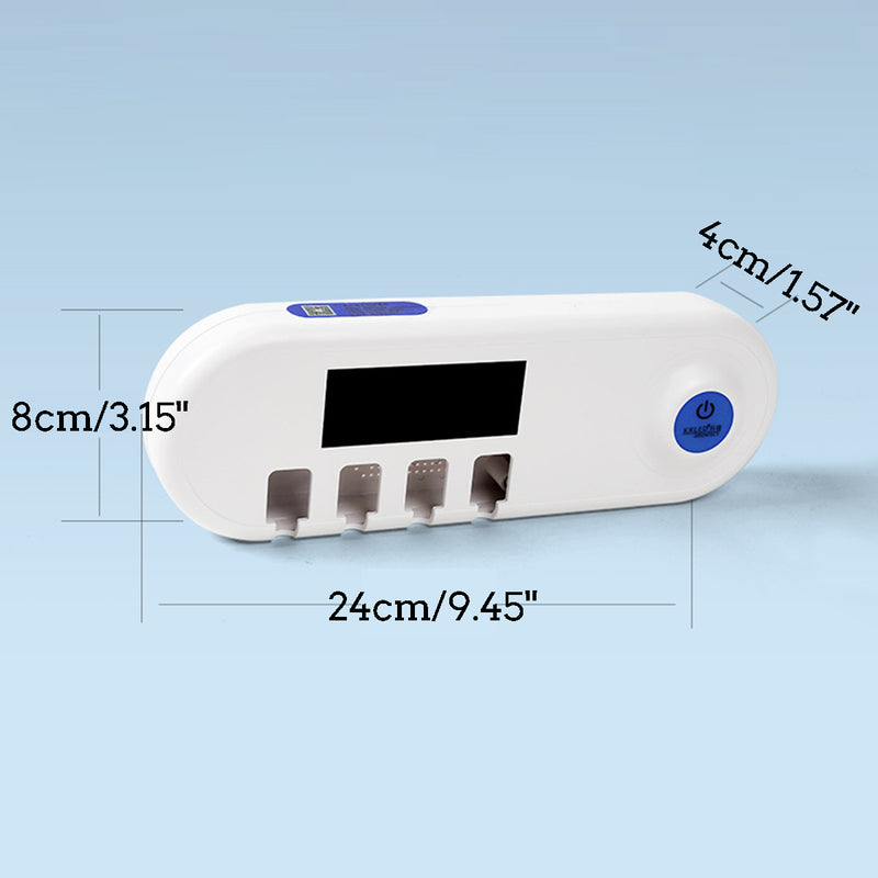 Ultraviolet Wall Mounted Toothbrush Sterilizer Warm Air Dryer Solar Panel
