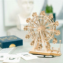 Woodcraft Construction Kit Ferris Wheel Wooden Model Jigsaw 3D Puzzle Toy for Kids Adults