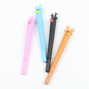 1Pcs Cute Rubber Reindeer Drawing Drafting Signing Pen Crafts Party gifting Gel Pen School Office