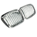 Front Kidney Chrome Glossy Grill Grille For BMW E46 3 Series 4 Door 4 DR 97-01